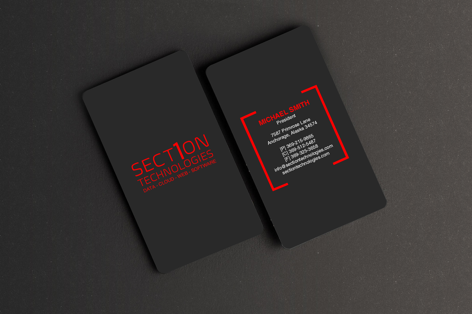 Business Card Design by chandrayaan.creative for Section 1 Technologies | Design #23827301