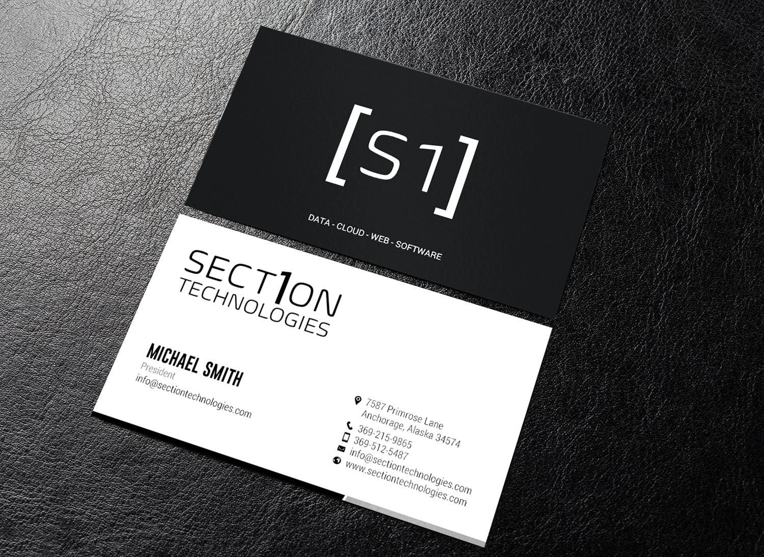Design de Carte de Visite par chandrayaan.creative pour Section 1 Technologies | Design #23827304