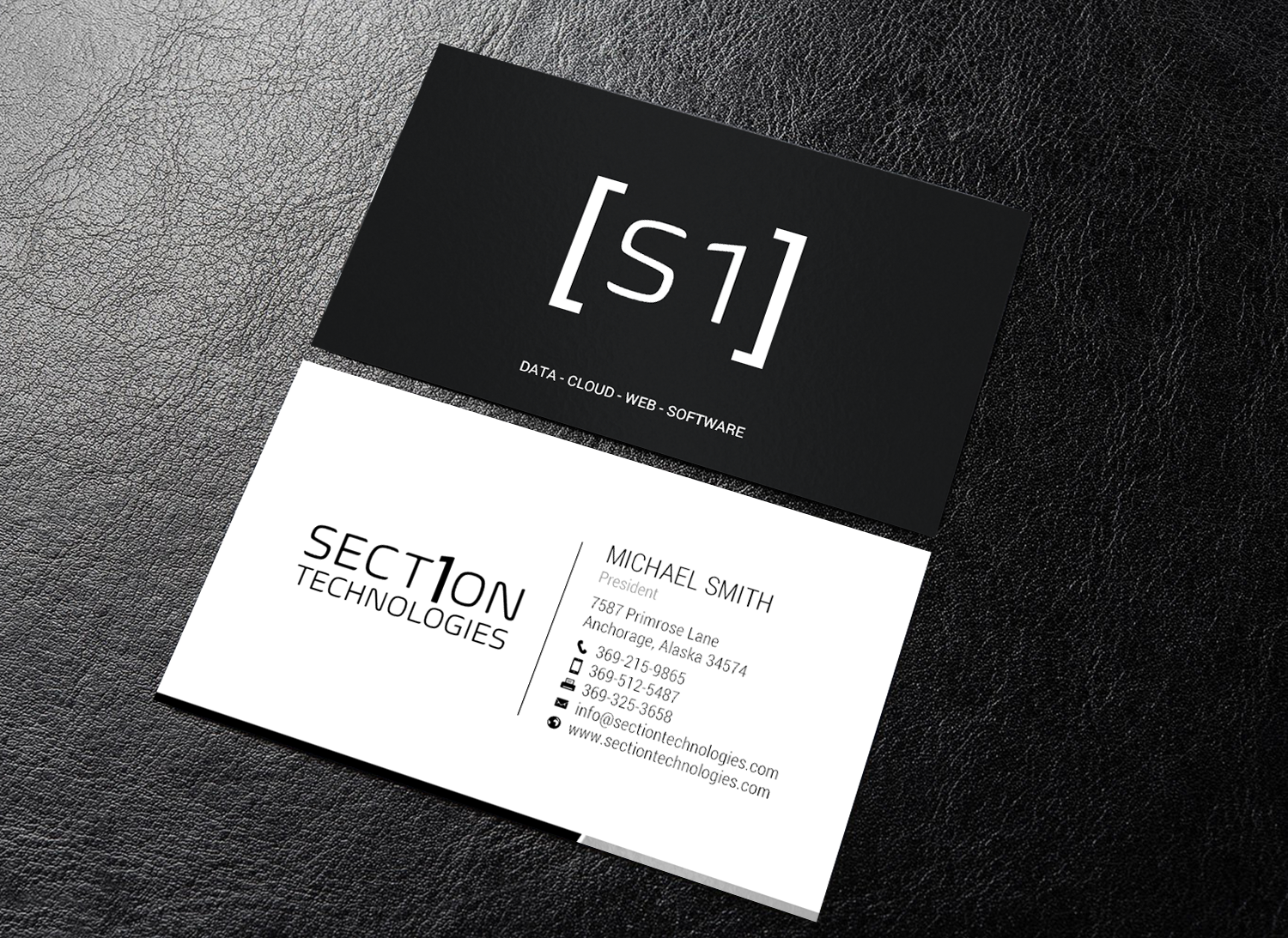 Business Card Design by chandrayaan.creative for Section 1 Technologies | Design #23827306