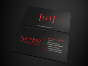 Business Card Design by Tripti Ranjan Gain for Section 1 Technologies | Design: #23819102
