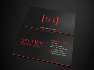 Business Card Design by Tripti Ranjan Gain for Section 1 Technologies | Design: #23819103
