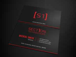 Business Card Design by Tripti Ranjan Gain for Section 1 Technologies | Design: #23819105