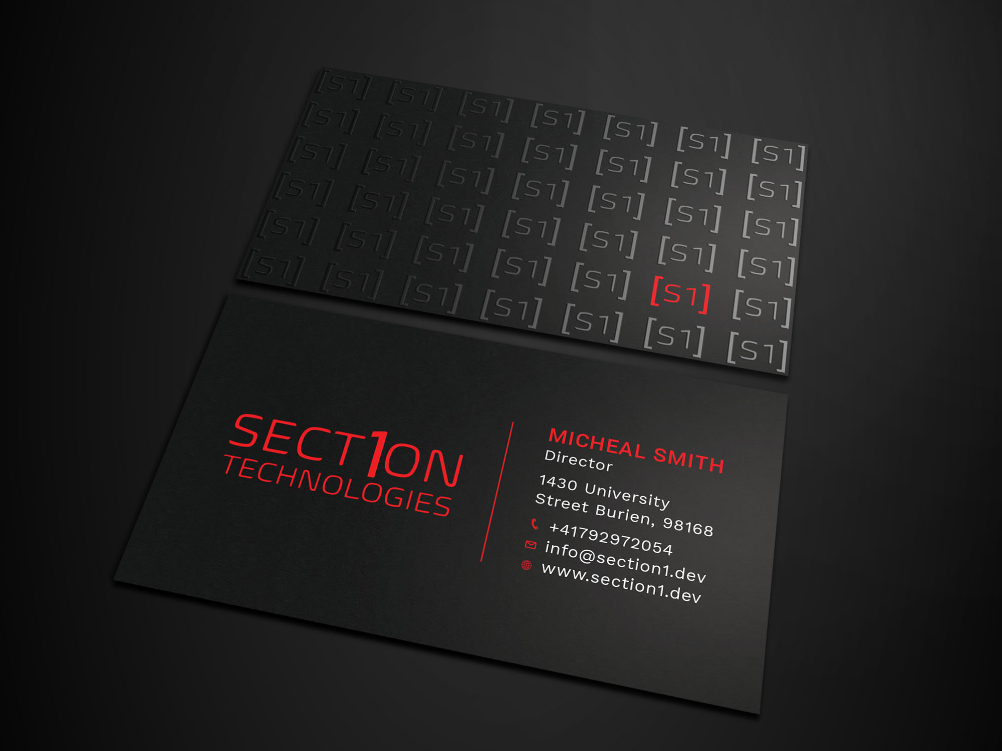Design de Carte de Visite par Tripti Ranjan Gain pour Section 1 Technologies | Design #23819106