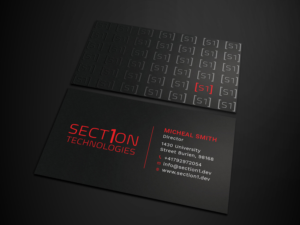 Business Card Design by Tripti Ranjan Gain for Section 1 Technologies | Design: #23819106