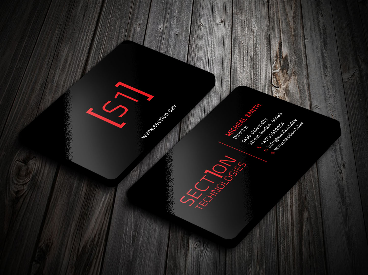 Business Card Design by Tripti Ranjan Gain for Section 1 Technologies | Design #23819112