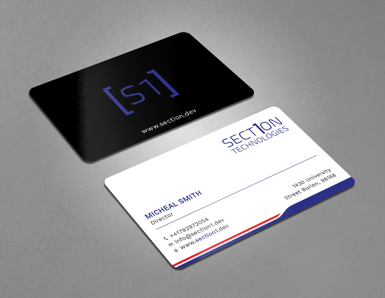 Design de Carte de Visite par Tripti Ranjan Gain pour Section 1 Technologies | Design #23819113