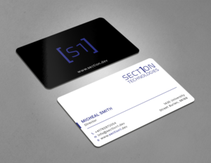Business Card Design by Tripti Ranjan Gain for Section 1 Technologies | Design: #23819115