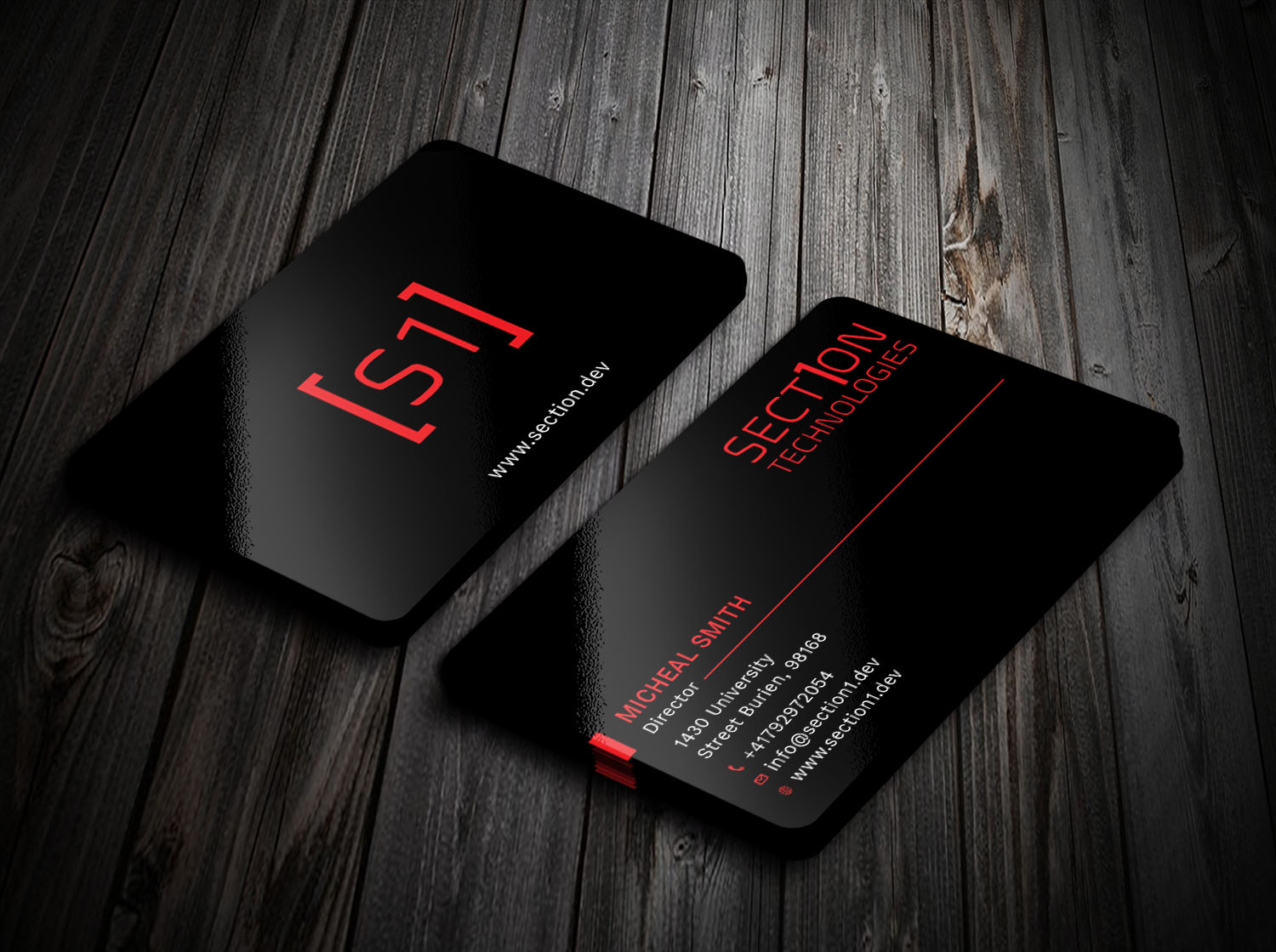 Business Card Design by Tripti Ranjan Gain for Section 1 Technologies | Design #23819120