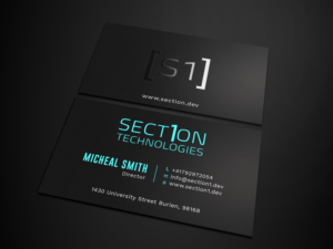 Business Card Design by Tripti Ranjan Gain for Section 1 Technologies | Design: #23824883