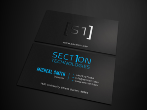 Business Card Design by Tripti Ranjan Gain for Section 1 Technologies | Design: #23824884