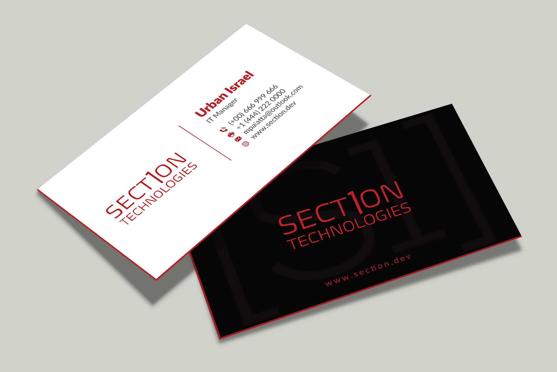 Design de Carte de Visite par Musa. A pour Section 1 Technologies | Design #23813891