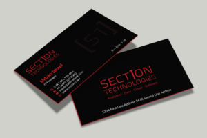 Business Card Design by Musa. A for Section 1 Technologies | Design: #23819677