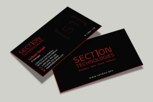 Business Card Design by Musa. A for Section 1 Technologies | Design: #23819678
