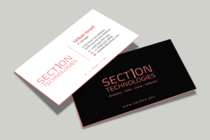Business Card Design by Musa. A for Section 1 Technologies | Design: #23819681
