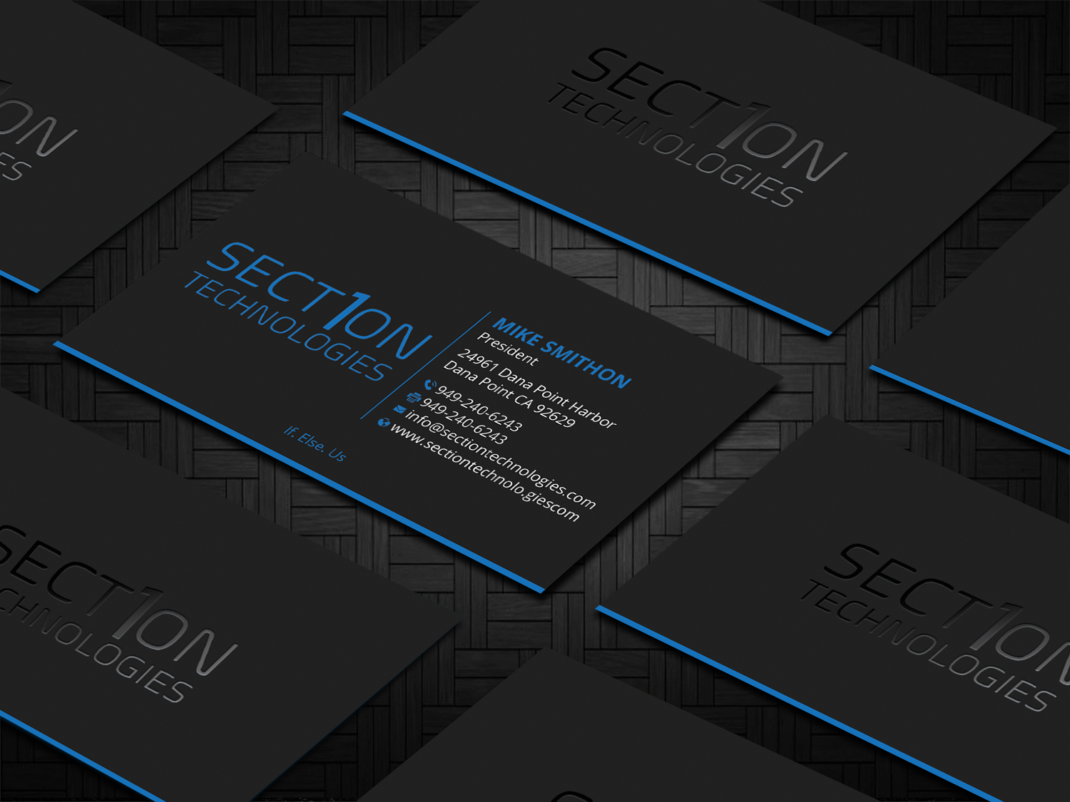 Diseño de Tarjeta de Presentación por DesignShout para Section 1 Technologies | Diseño #23820286