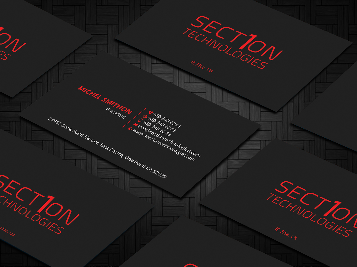 Business Card Design by DesignShout for Section 1 Technologies | Design #23821375