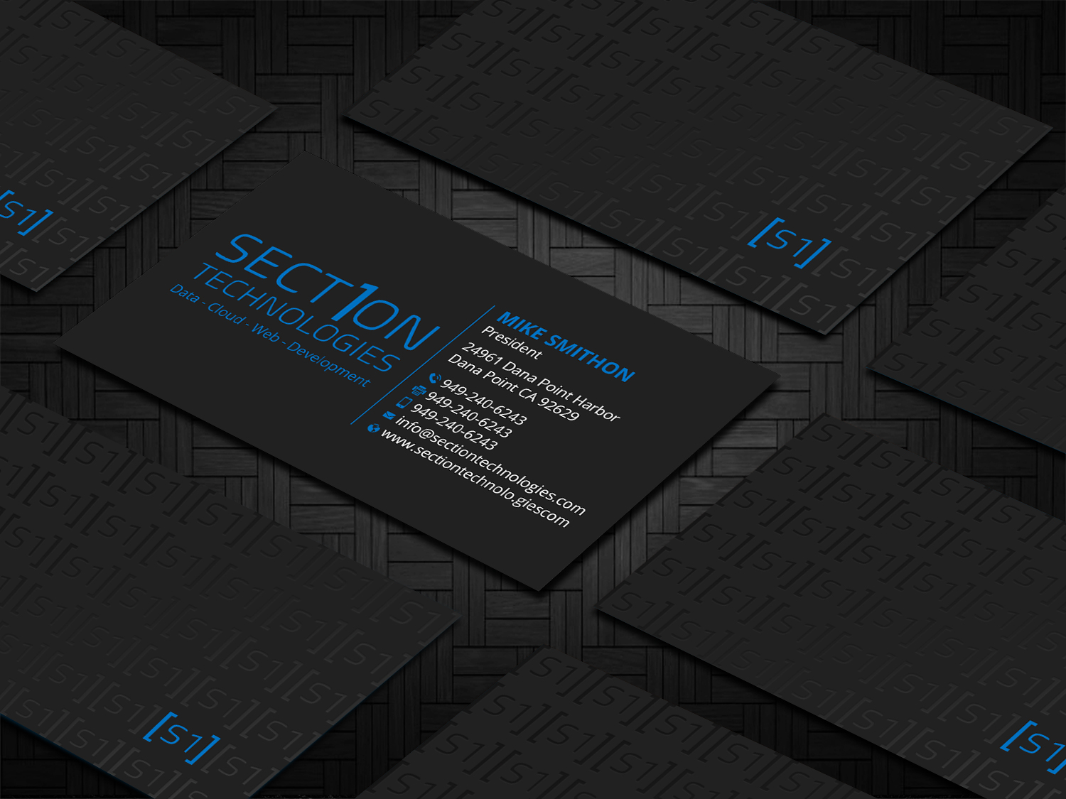 Diseño de Tarjeta de Presentación por DesignShout para Section 1 Technologies | Diseño #23852048