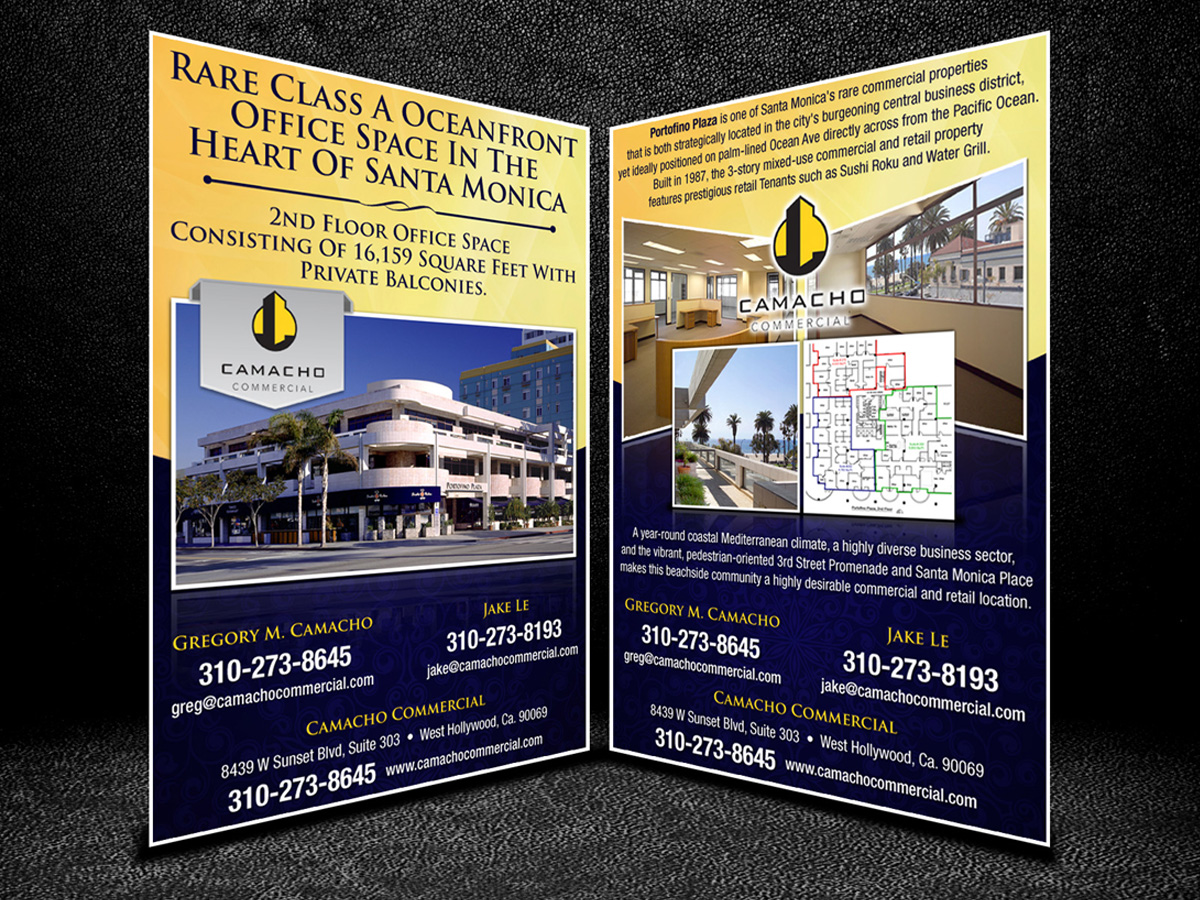 Flyer Design by bocaj.ecyoj for Camacho Commercial Real Estate Services | Design #3011745