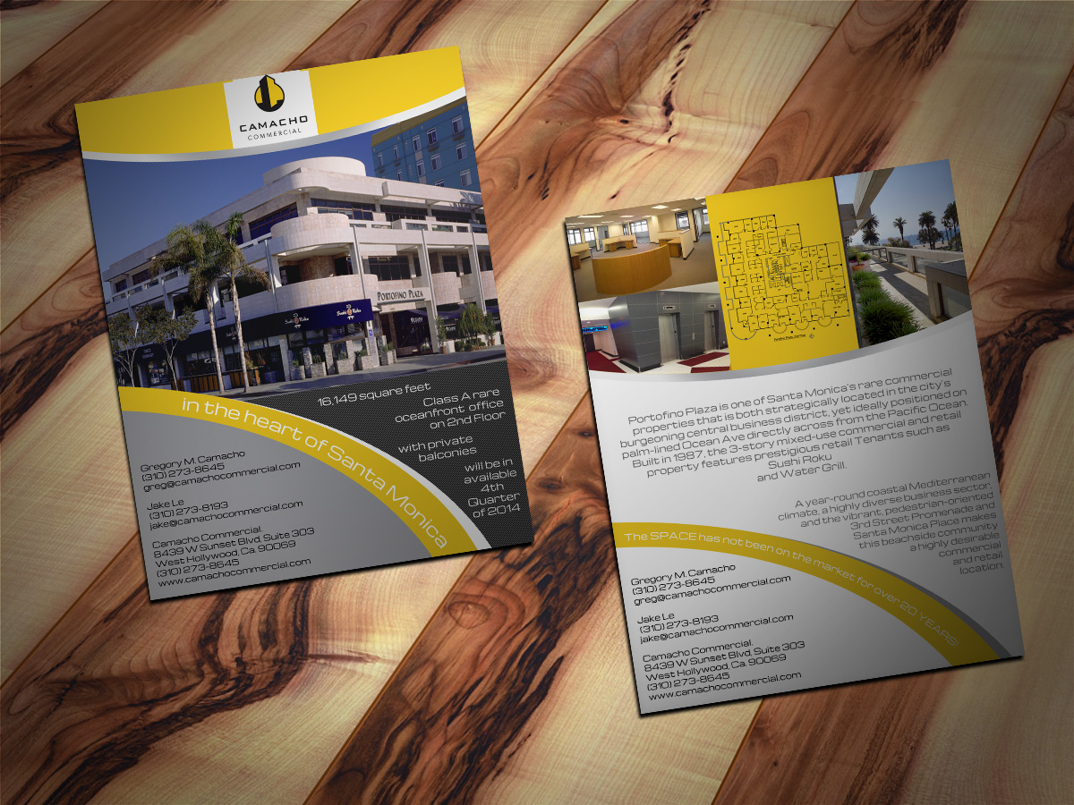 Flyer Design by Scorpius design for Camacho Commercial Real Estate Services | Design #3037762