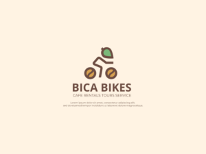 Bica Bikes (tag line underneath is optional - cafe rentals tours service) | Logo-Design von Locke+