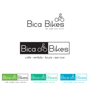 Bica Bikes (tag line underneath is optional - cafe rentals tours service) | Diseño de Logo por Samantha Ward Design