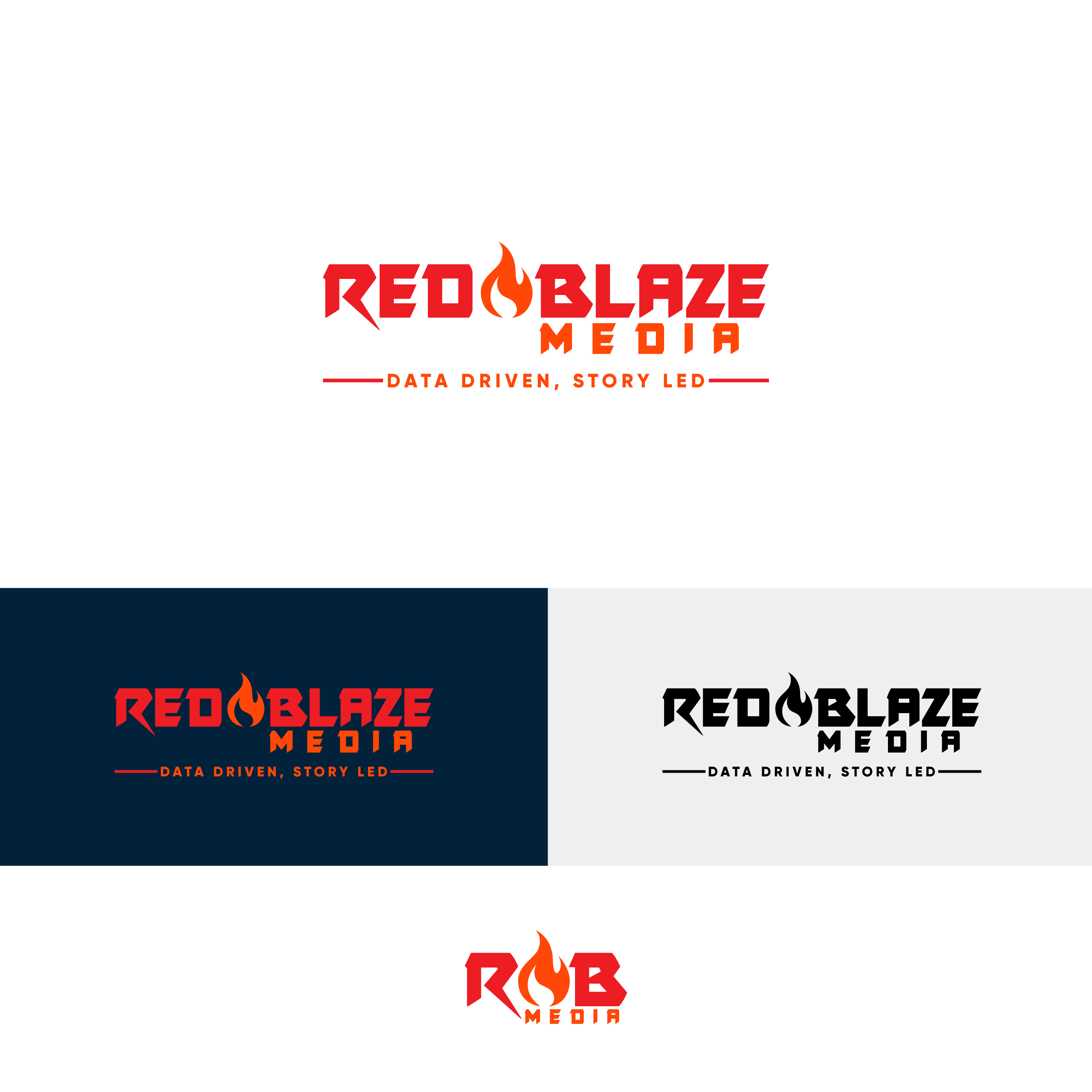 Logo Design by Graphics Farrukh 2 for Red Blaze Media | Design #23868235