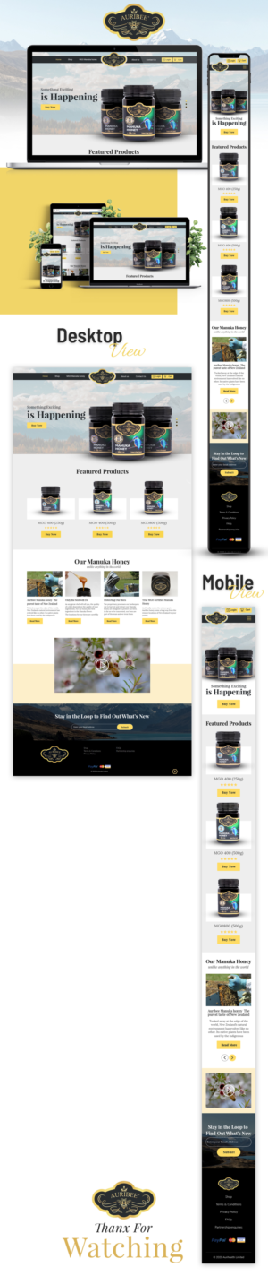 Web design for a honey company | Diseño Web por sai.designer87