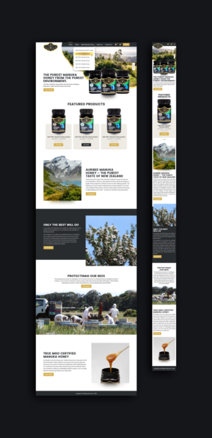 Web design for a honey company | Diseño Web por nzdesigners