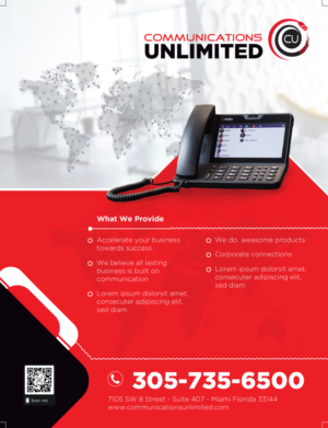 Flyer Design by jobishk for Communications Unlimited | Design: #23993746