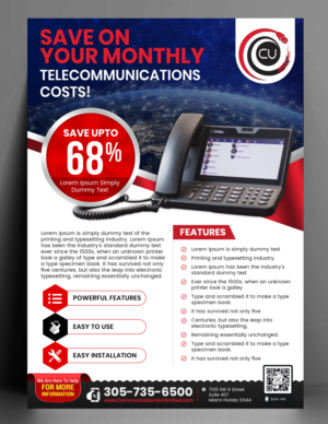 Flyer Design by SD WEBCREATION for Communications Unlimited | Design #23855448