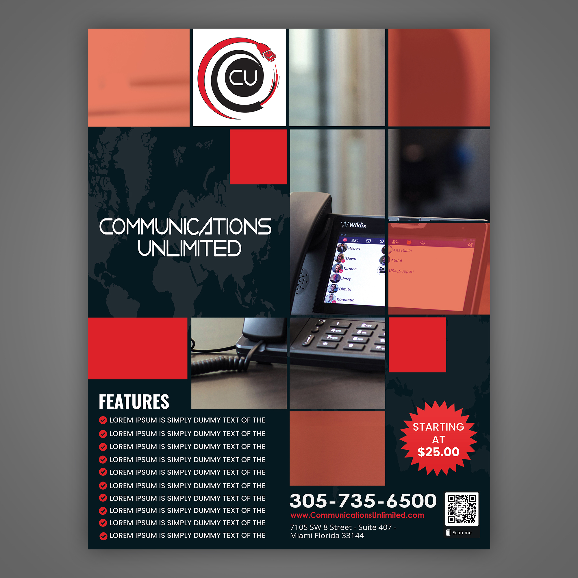 Flyer-Design von Pd Work für Communications Unlimited | Design #23863667