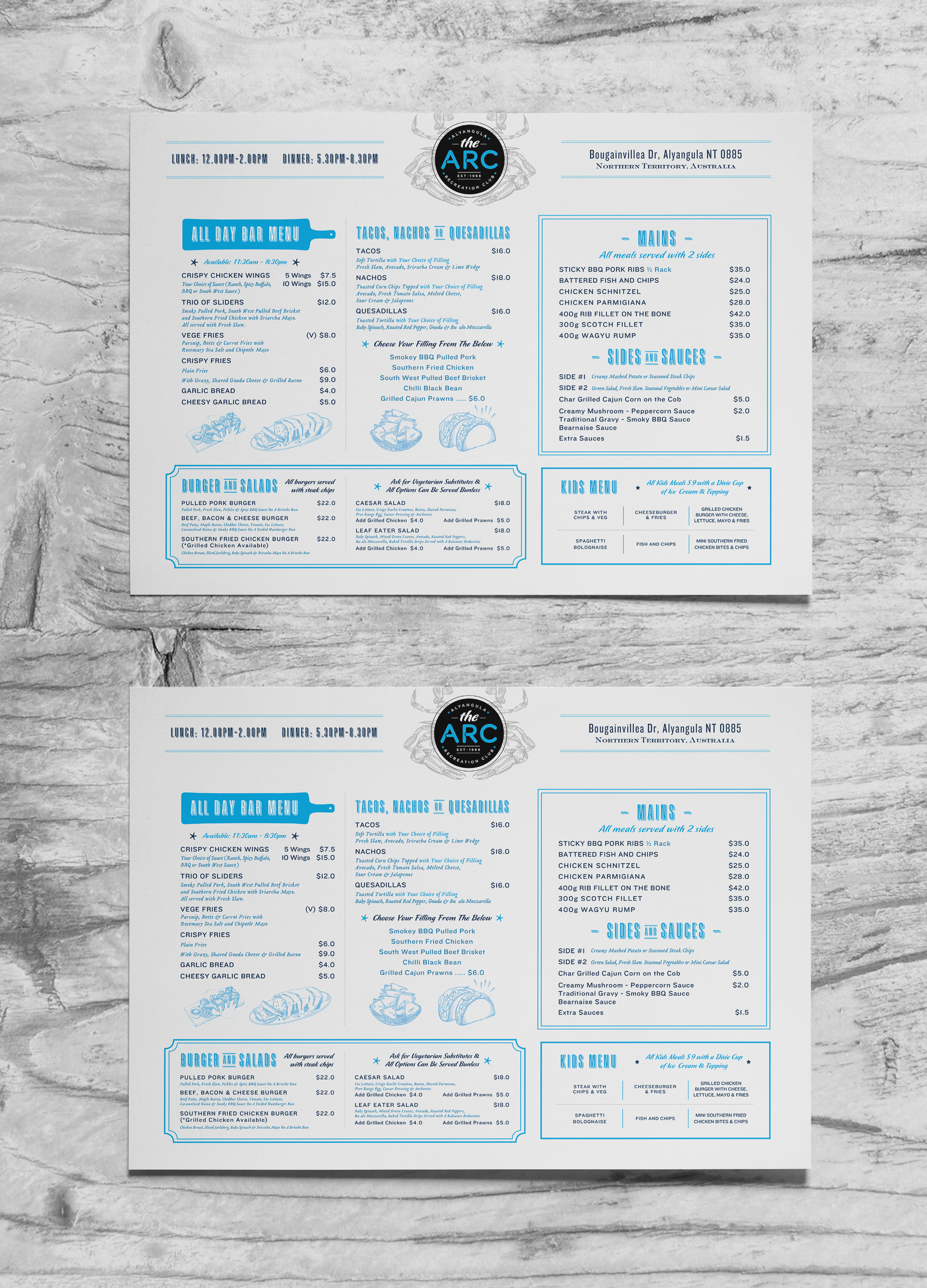 Menu Design by turtle.des for this project | Design #23851333