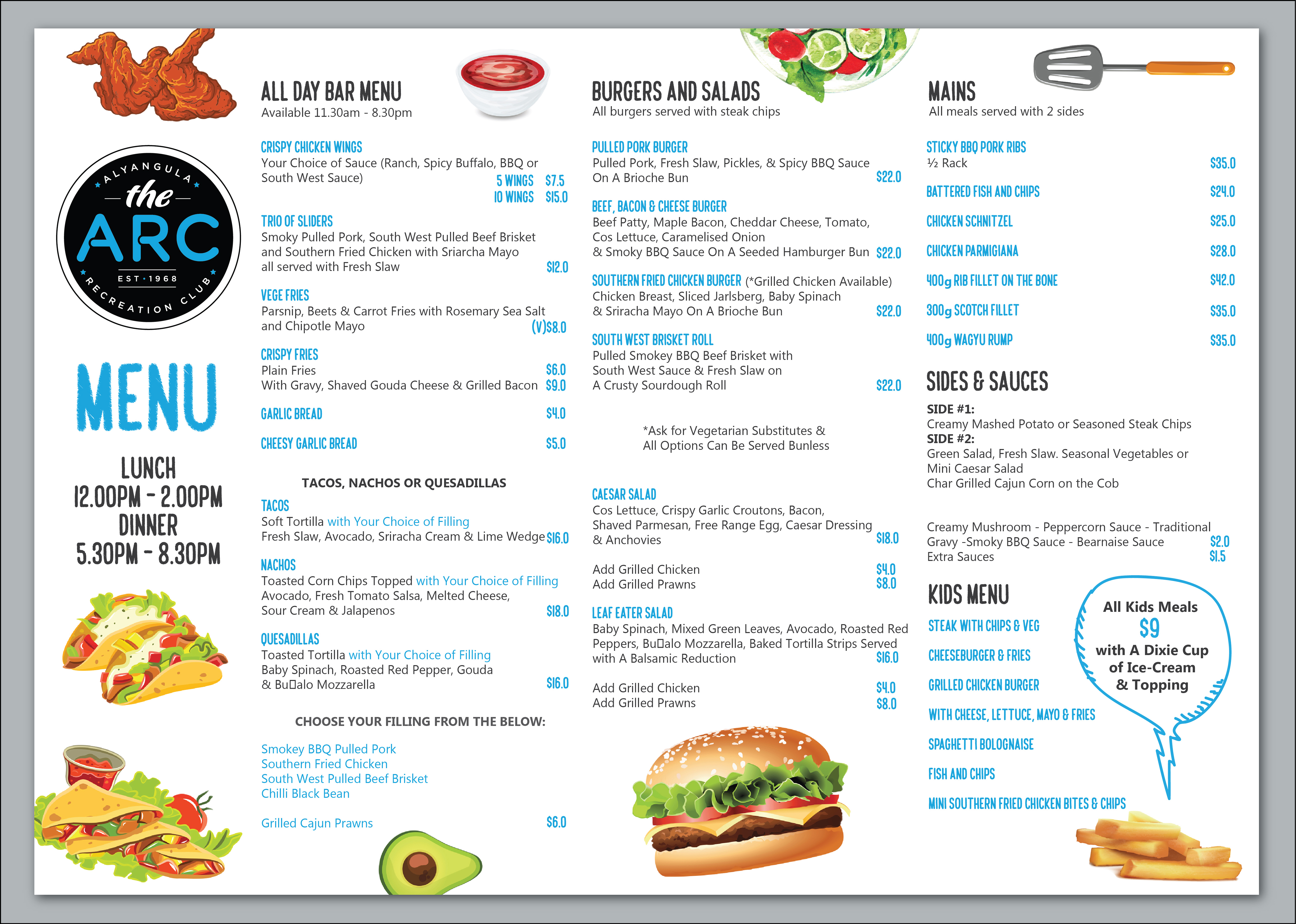Menu Design by A Y A N for this project | Design #23837226