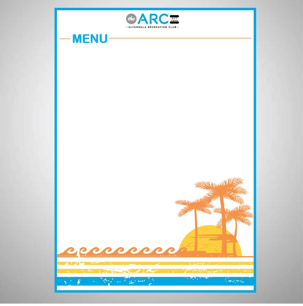 Menu Design by 75-R-P-Z for this project | Design #23832982