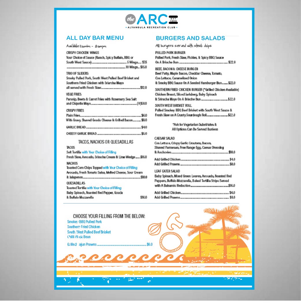 Menu Design by 75-R-P-Z for this project | Design #23842014