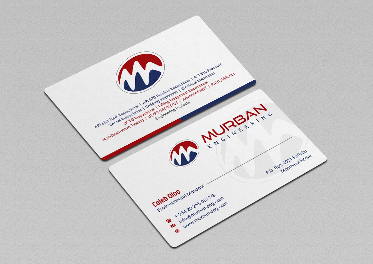 Business Card Design by INDIAN_Ashok for Murban Engineering | Design #23827430