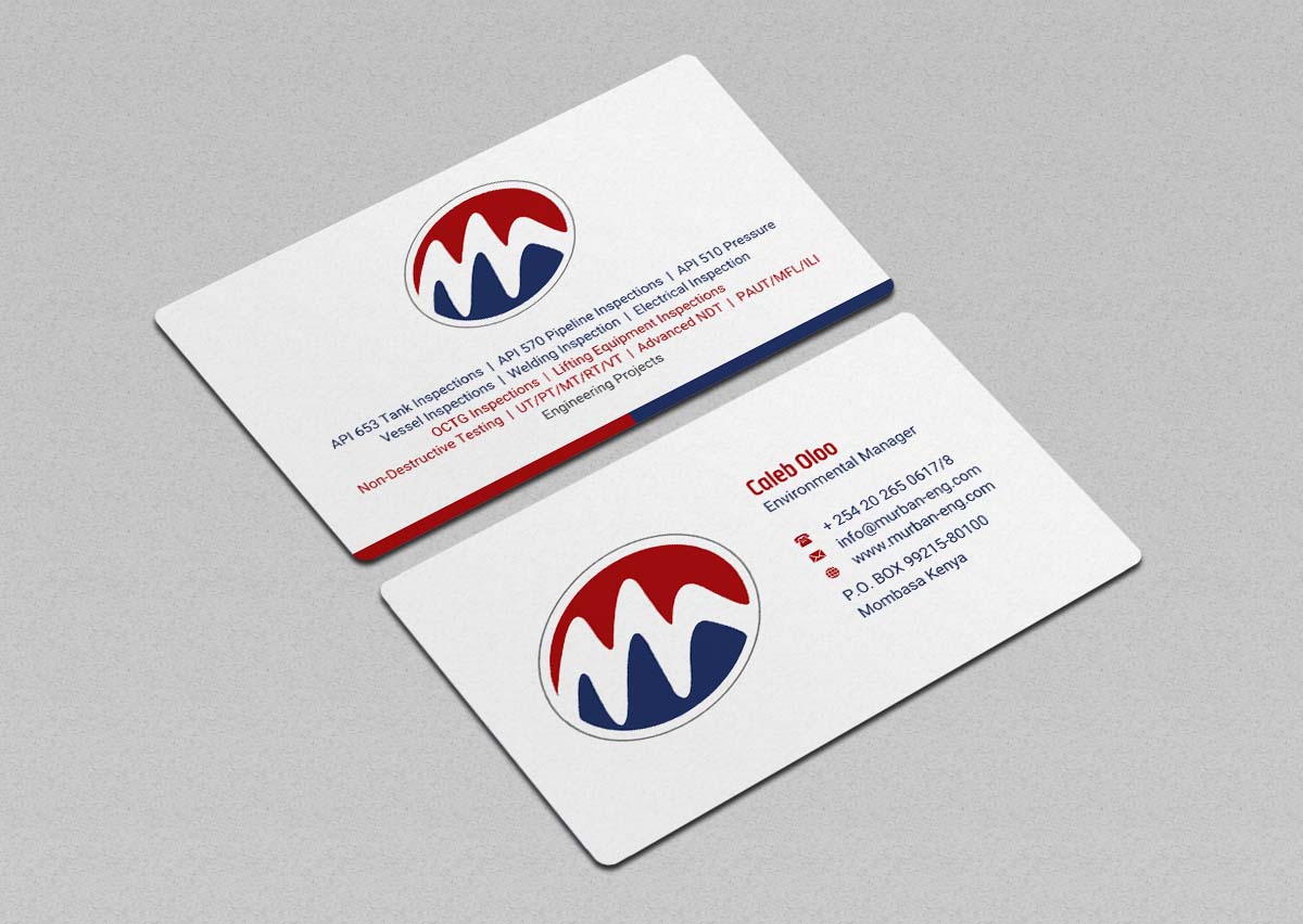 Business Card Design by INDIAN_Ashok for Murban Engineering | Design #23827436