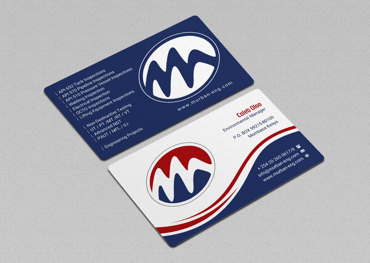 Business Card Design by INDIAN_Ashok for Murban Engineering | Design #23827441