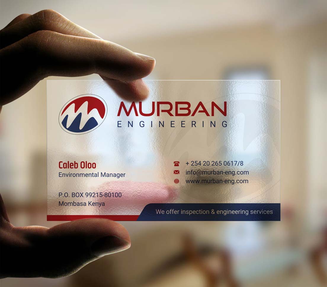 Business Card Design by INDIAN_Ashok for Murban Engineering | Design #23827461