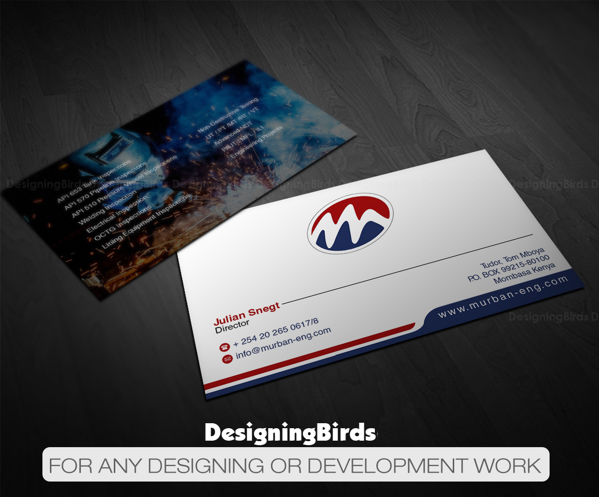Diseño de Tarjeta de Presentación por Designing Birds para Murban Engineering | Diseño #23829350