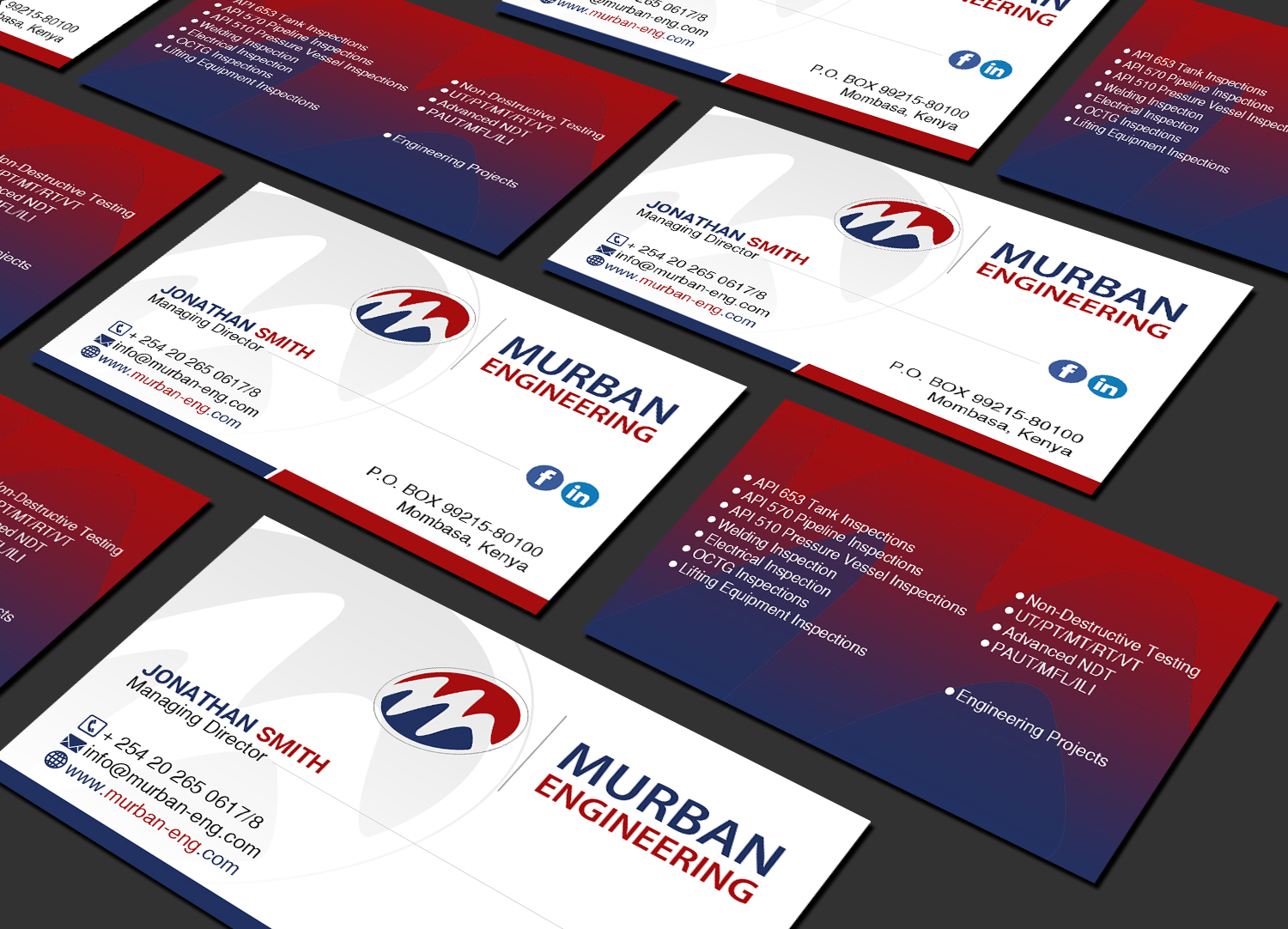 Business Card Design by Creations Box 2015 for Murban Engineering | Design #23833887