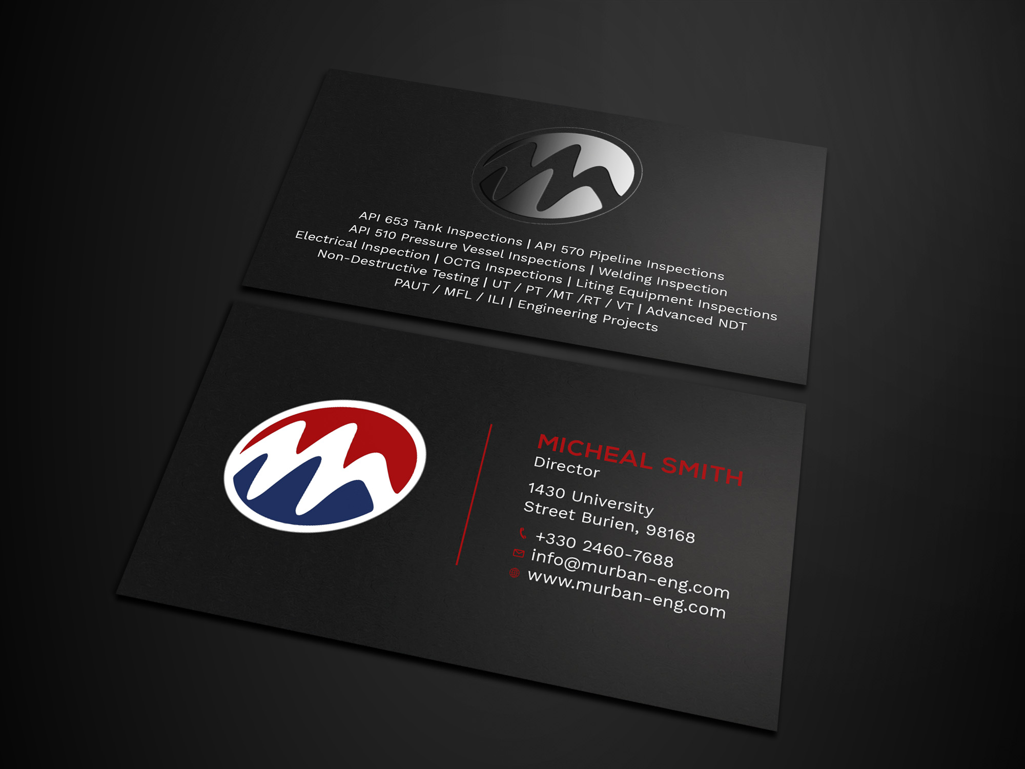 Business Card Design by Tripti Ranjan Gain for Murban Engineering | Design #23827175