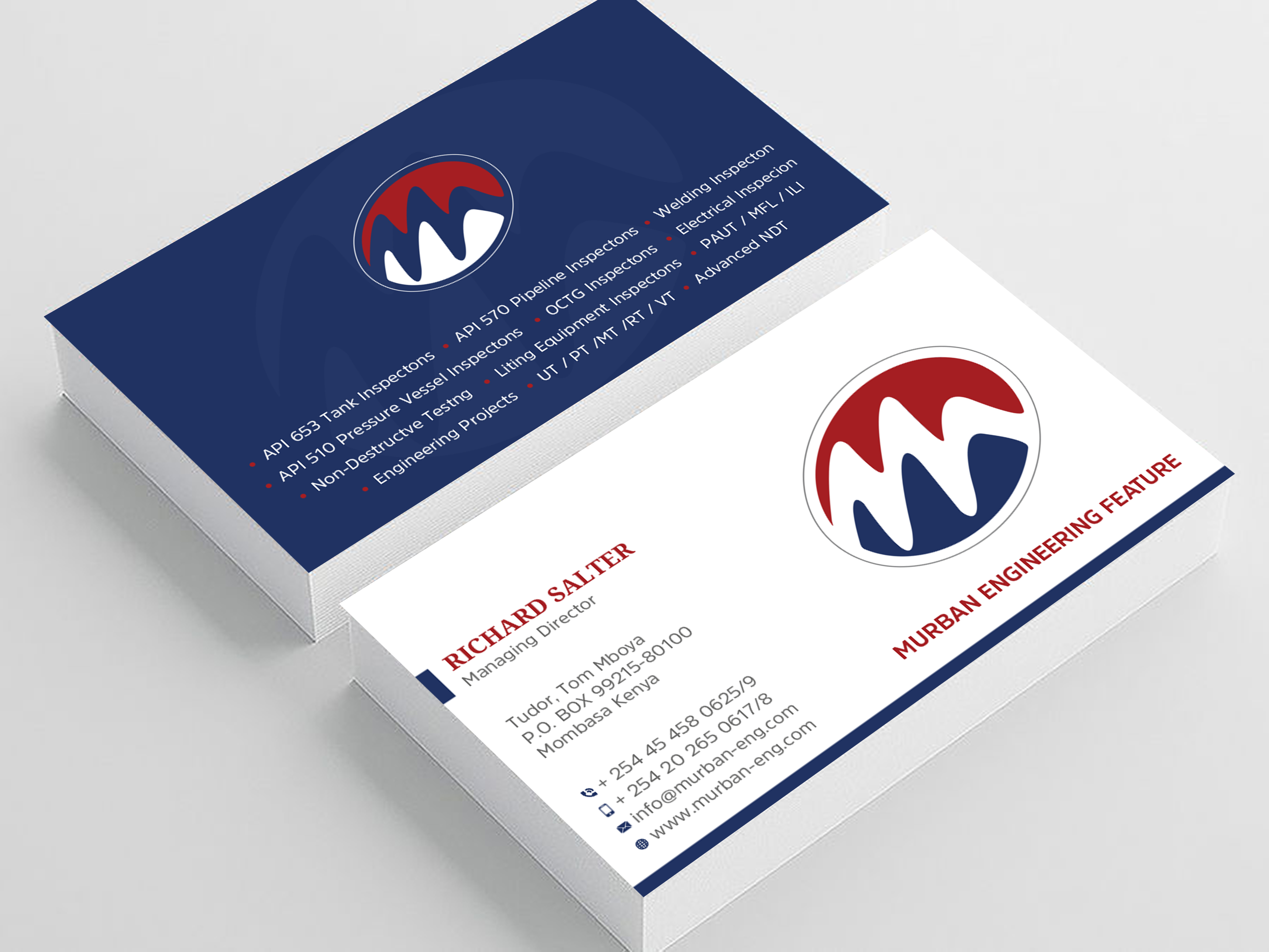 Business Card Design by Uttom 2 for Murban Engineering | Design #23844847