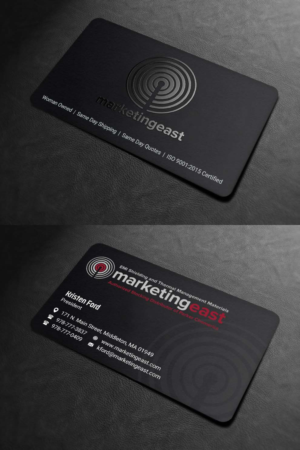Design de Carte de Visite par INDIAN_Ashok pour Marketing East | Design : #23836396