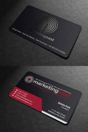 Design de Carte de Visite par INDIAN_Ashok pour Marketing East | Design : #23836399