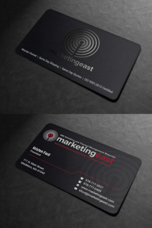 Design de Carte de Visite par INDIAN_Ashok pour Marketing East | Design : #23836401