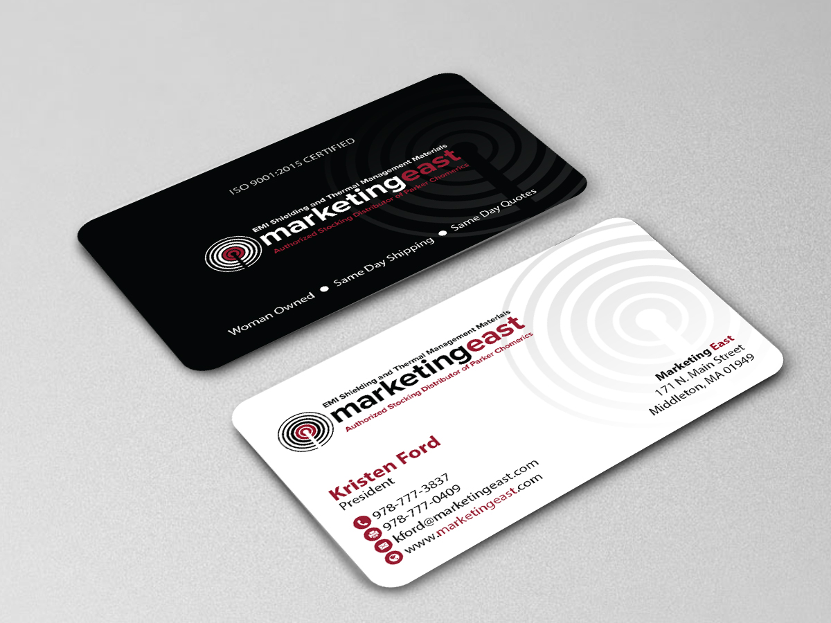 Business Card Design by Creations Box 2015 for Marketing East | Design #23838235