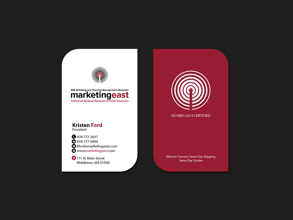 Visitenkarten-Design von Creations Box 2015 für Marketing East | Design #23839568