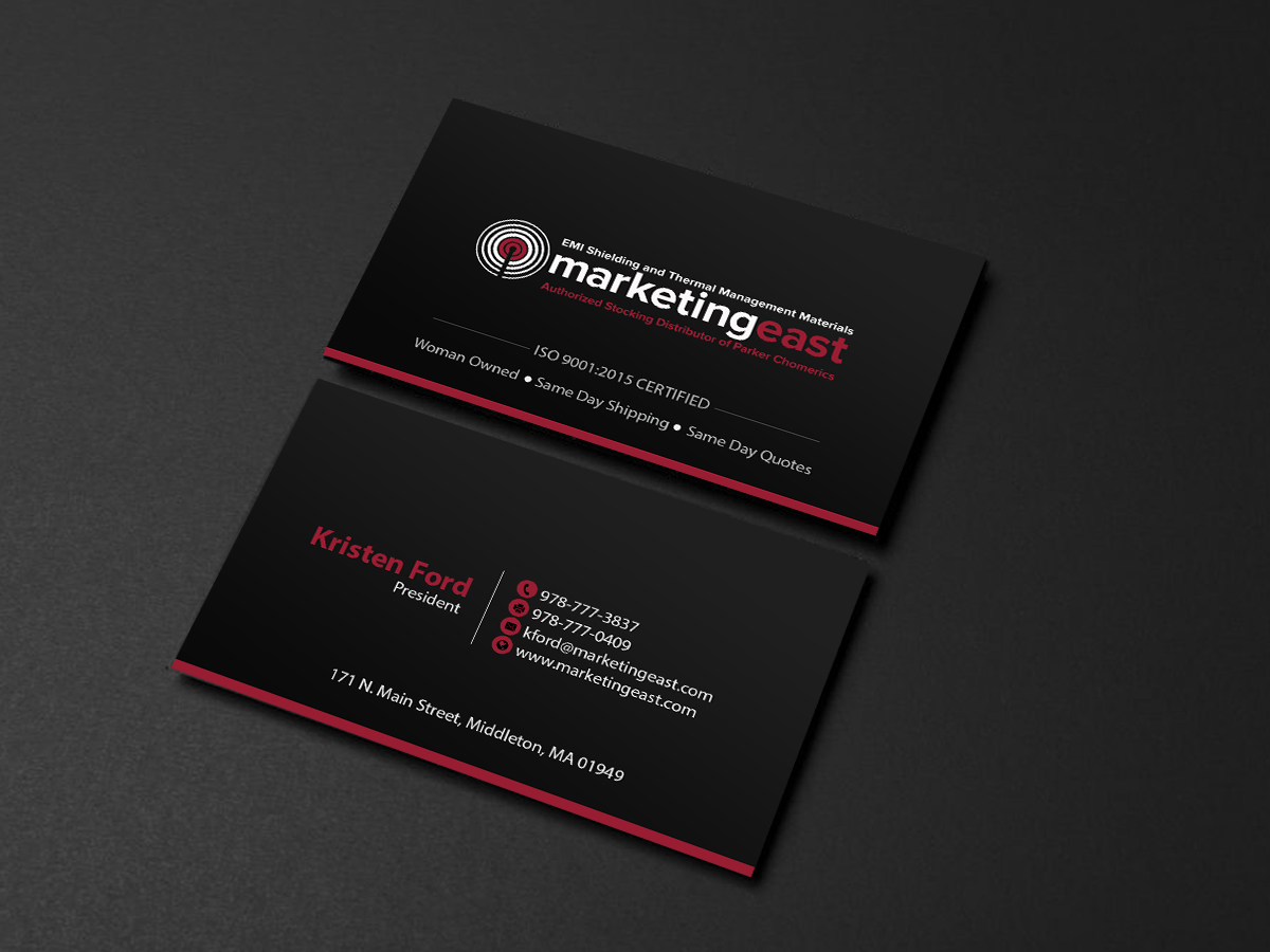 Business Card Design by Creations Box 2015 for Marketing East | Design #23839569