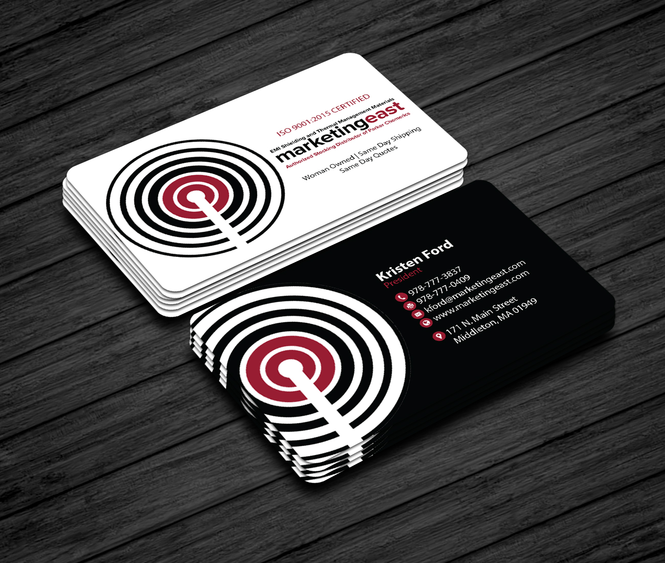 Visitenkarten-Design von Creations Box 2015 für Marketing East | Design #23839570